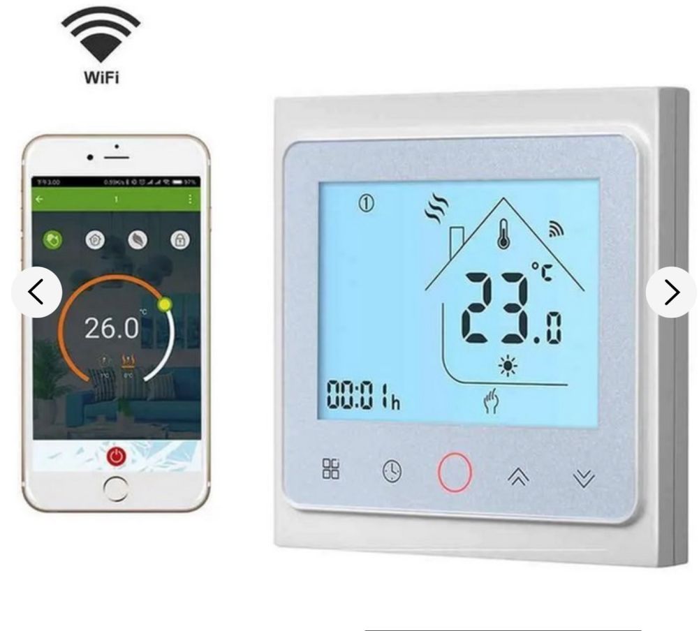 Терморегулятор Heat Plus BHT-002 Wi-Fi белый