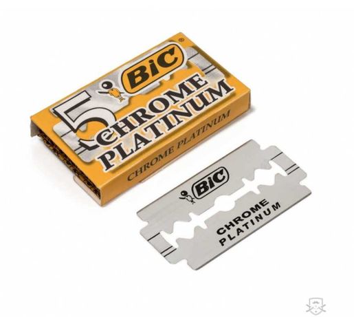 Лезвия для безопасной бритвы BIC Chrome Platinum упаковка 5 шт