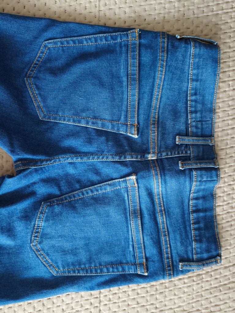 Długie spodnie jeansowe rurki skinny 28 M
