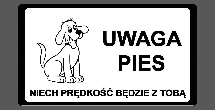 Tabliczka ostrzegawcza uwaga zły pies