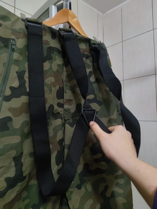 spodnie militarne męskie z szelkami elastycznymi wojskowe nieprzemakal