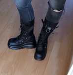 Nowe czarne buty glany zimowe