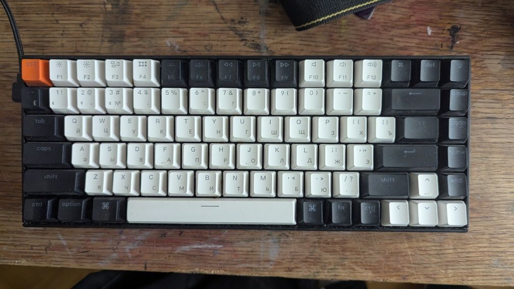 Клавіатура Keychron K2 84 Gateron Brown Hot Swap White- Black Bluetoot