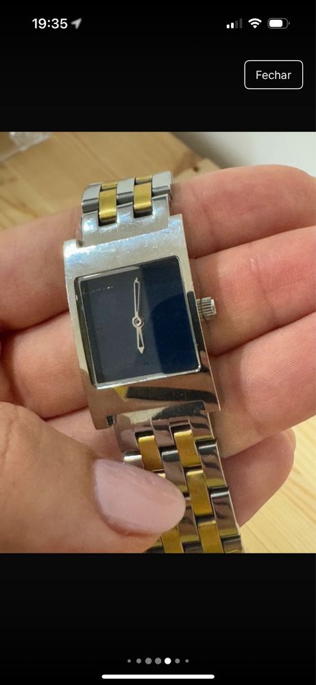 Relógio vintage bicolor two tone aço dourado tommy hilfiger