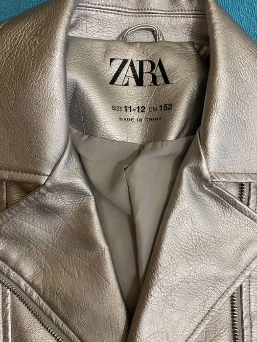 Кожаная куртка ZARA+ подарок11-12 лет