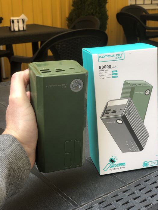 Power bank 50000. Быстрая зарядка 22.5W.