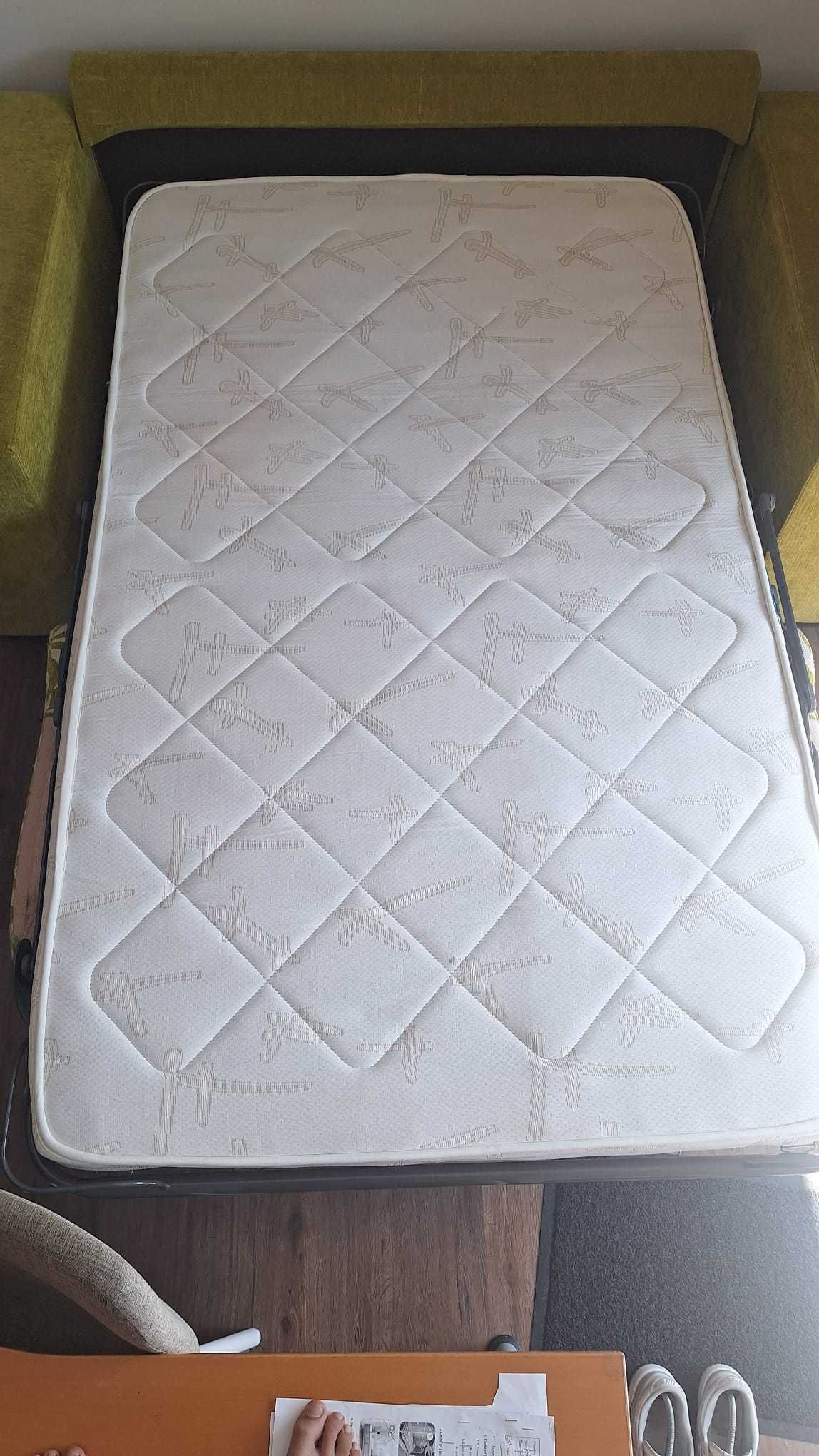 Sofá-cama 2 lugares casal em tecido com colchão incluído