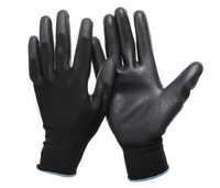 Rękawice Robocze Ochronne Poliuretanowe Czarne 24 pary Rozmiar 10-XL