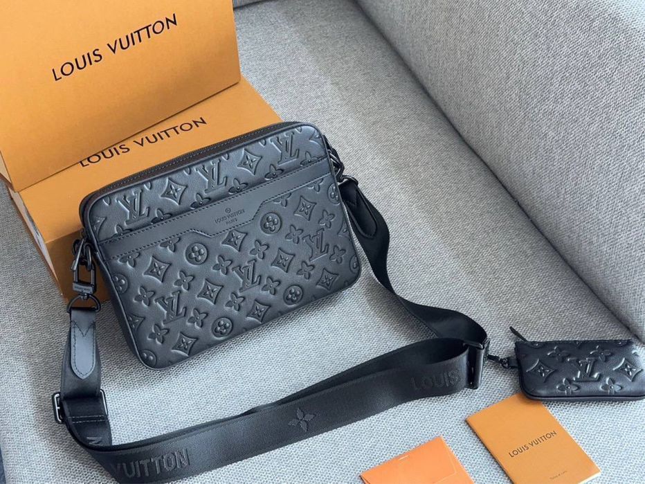 LOUIS VUITTON сумка мессенджер кожа мужская женская оригинал планшетка