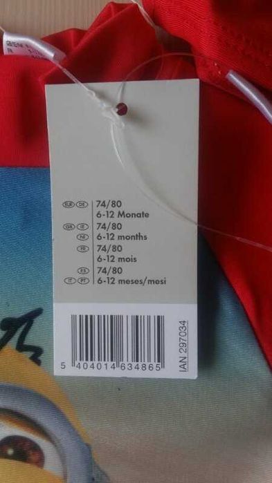 Купальник с УФ - защитой Миньон Despicable ME (Бельгия). Размер 74-80.