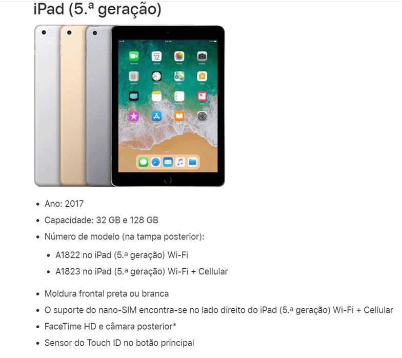 iPad avariado para peças