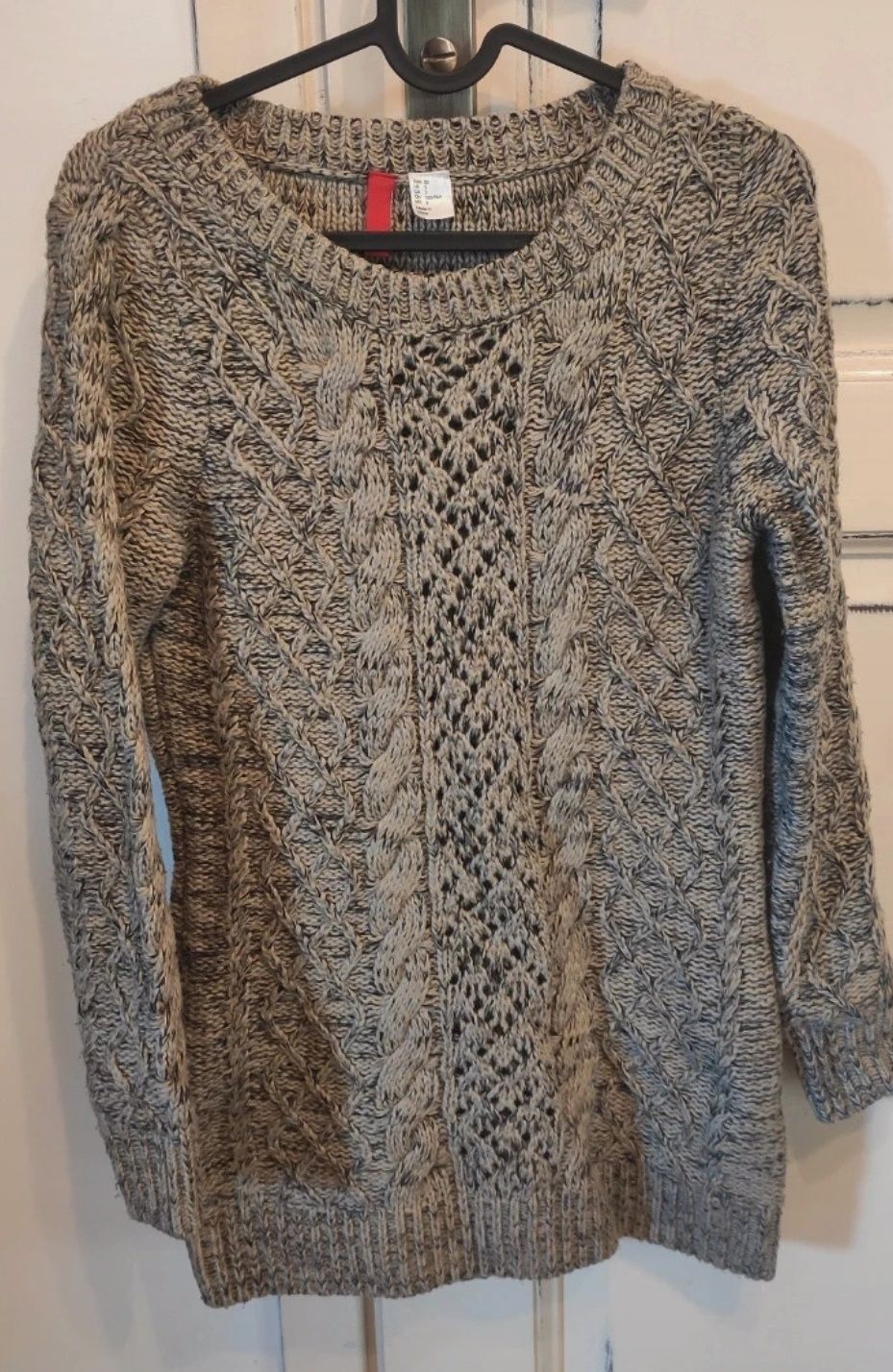 Swetr sweter damski dłuższy ciepły H&M 32 XXS