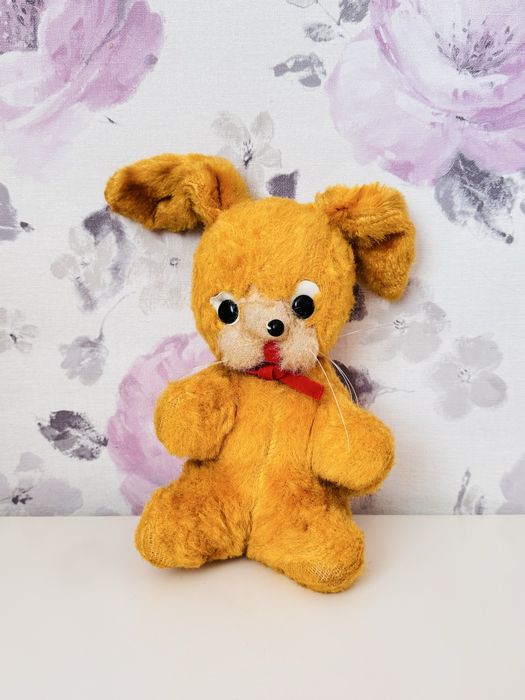 Maskotka, pluszak królik, króliczek PRL trociniak, retor zabawka