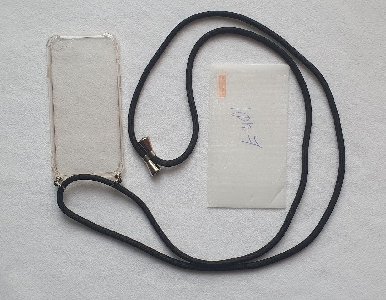 Etui plecki do iPhone 7/8/SE 2020 Crossbody + ochronna szybka na ekran
