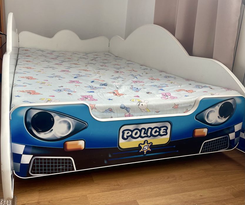 Łóżko dziecięce samochód auto policyjne