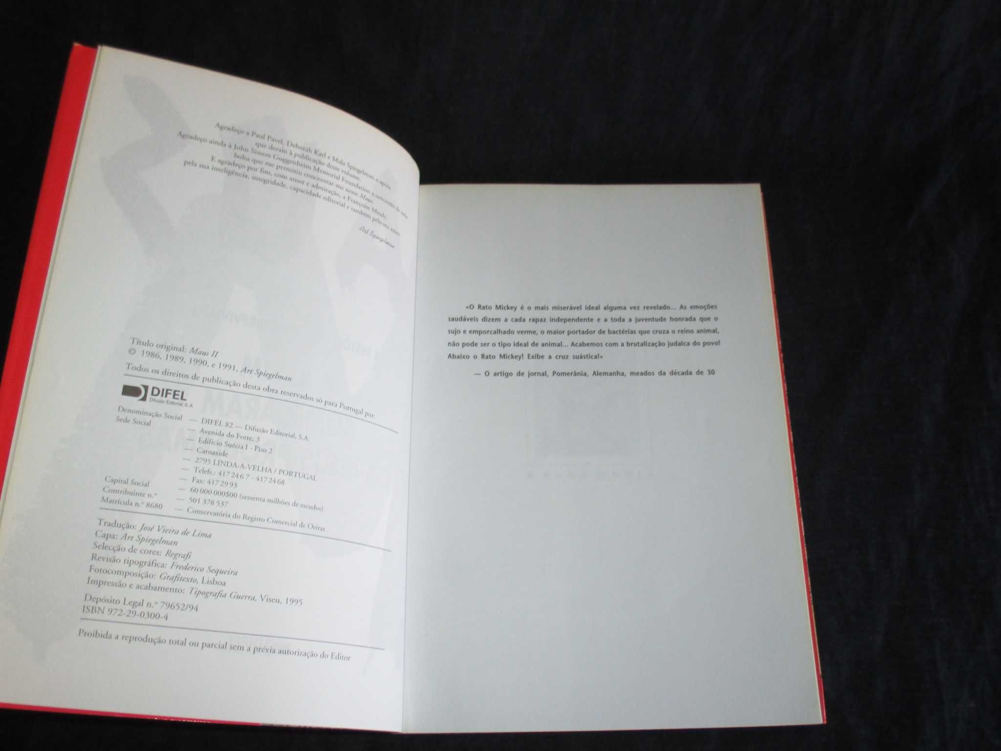 Livros Maus História de um Sobrevivente Art Spiegelman