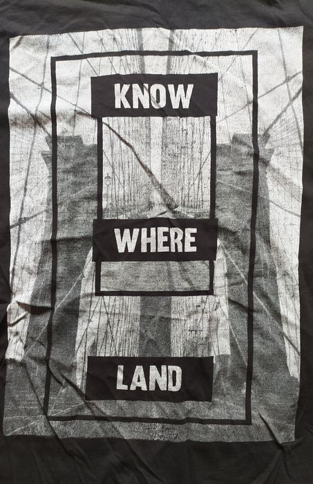 Koszulka, męska, czarna, rozmiar L/XL, tshirt, know where land