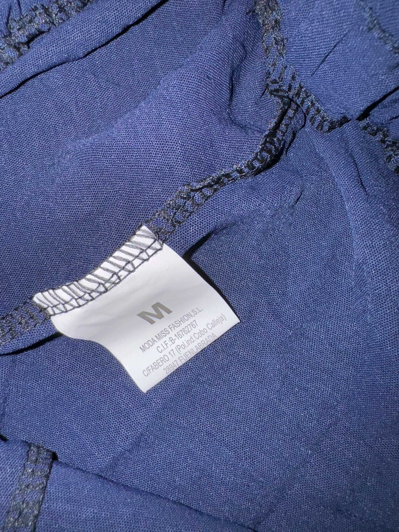 Pantalona de tecido Azul