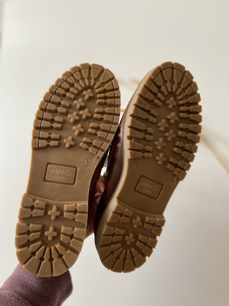 Стильні шкіряні туфлі-лофери преміум колекції mango розмір 33 21 см