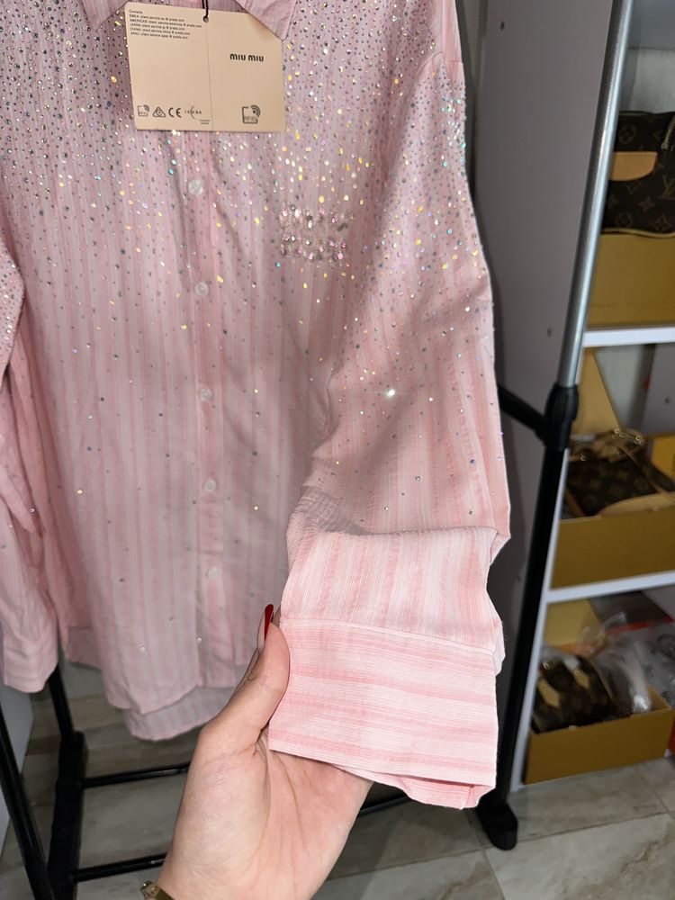 Сорочка miu miu з камінцями