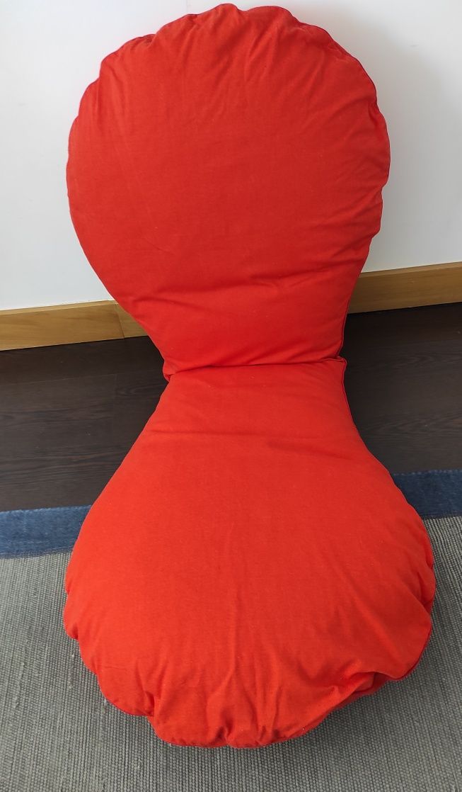 Almofada grande de encosto laranja