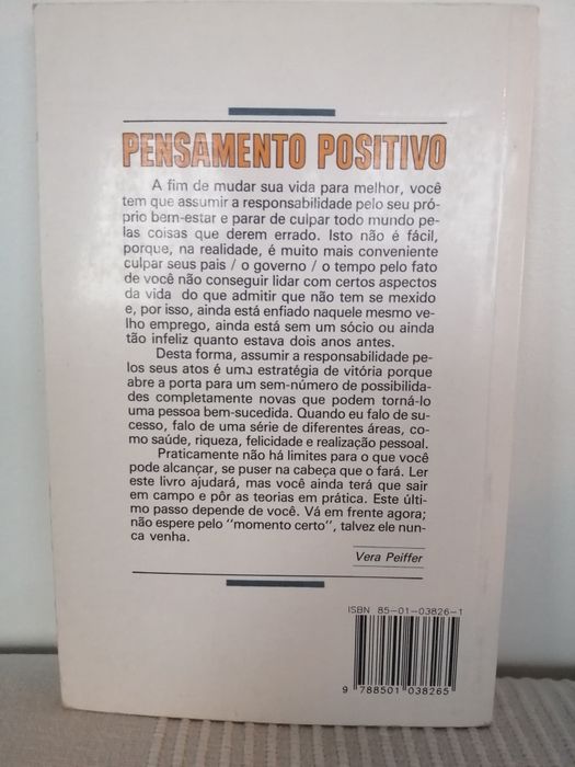 Livro Pensamento Positivo de Vera Peiffer