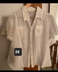 Camisa branca com renda Yessica