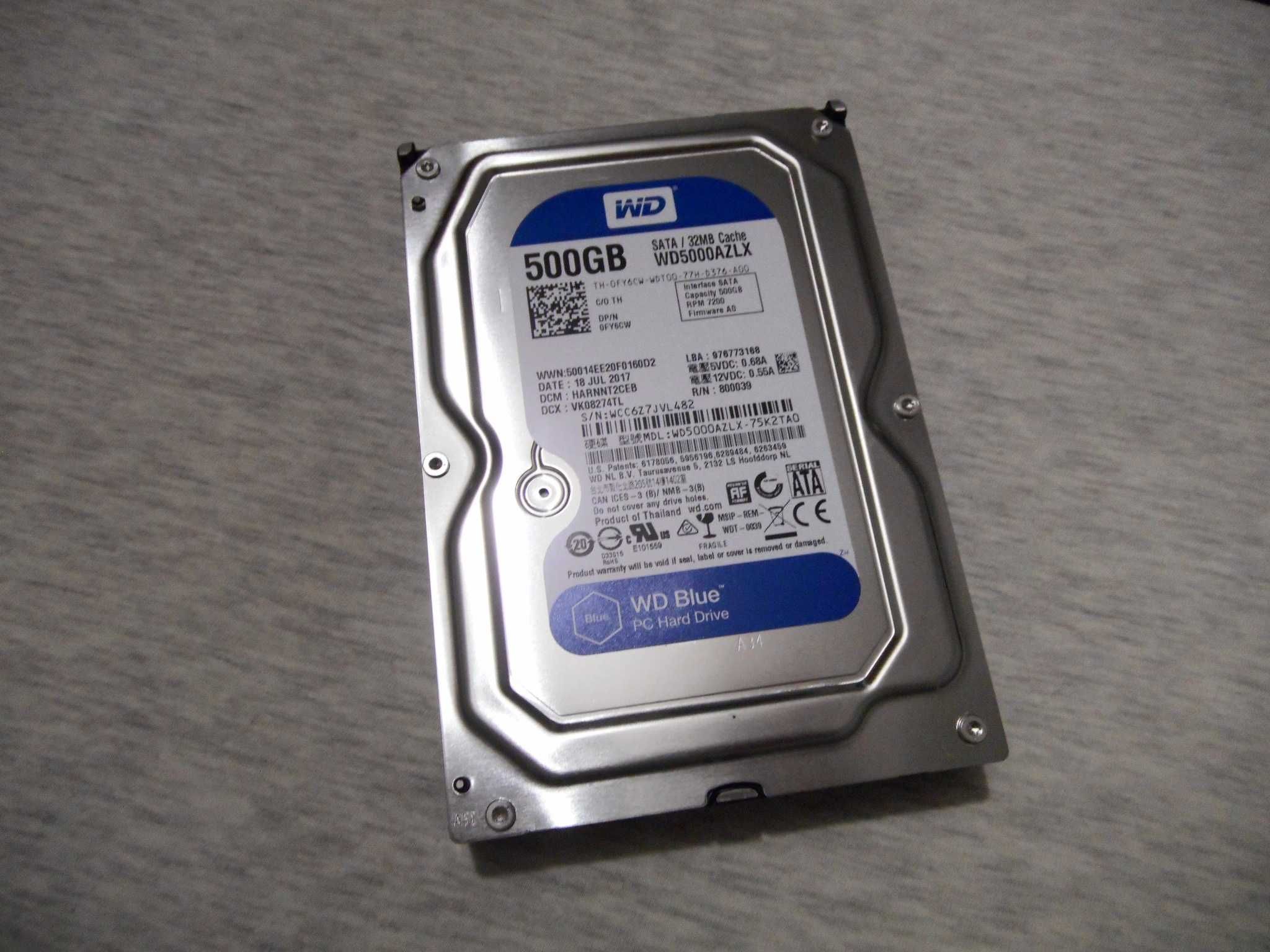 Жесткий диск Western Digital Blue 500GB 7200rpm 32MB 3.5 SATAIII