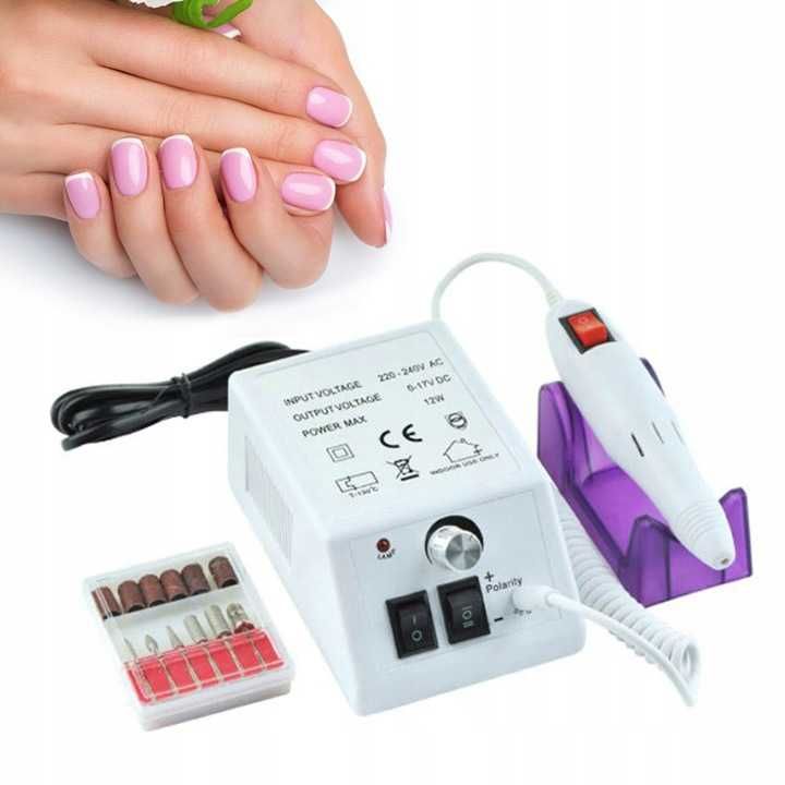 FREZARKA DO PAZNOKCI do manicure pedicure kosmetyczna 12W + frezy