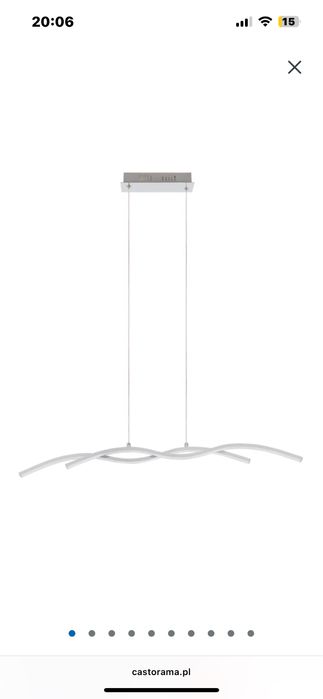 Lampa wisząca LED srebrna