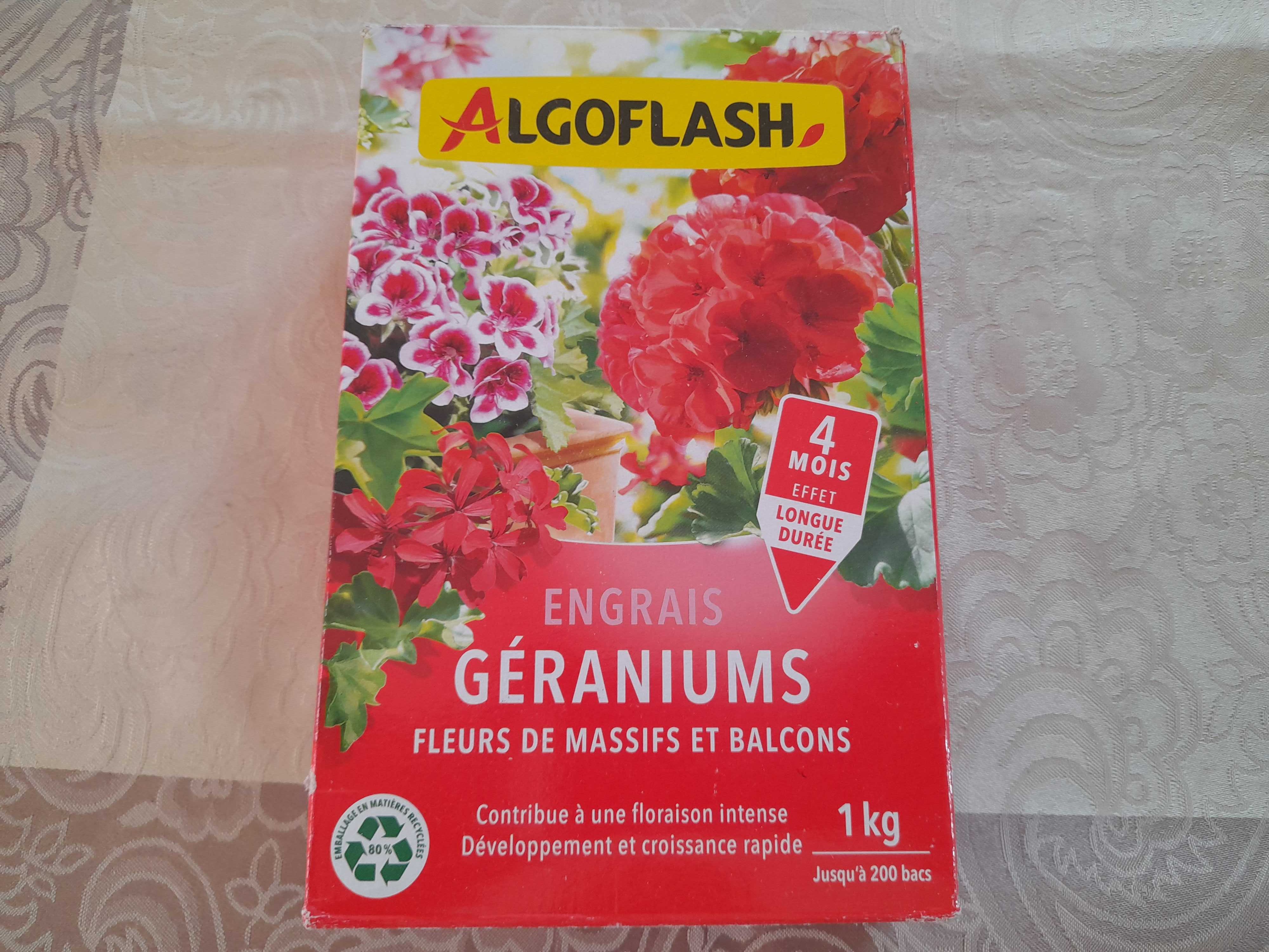 Algoflash Nawóz Geranium, Lite Kwiaty i Balkony 1 kg Promocja