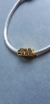 charms zawieszka srebro 925 logo Star Wars złote