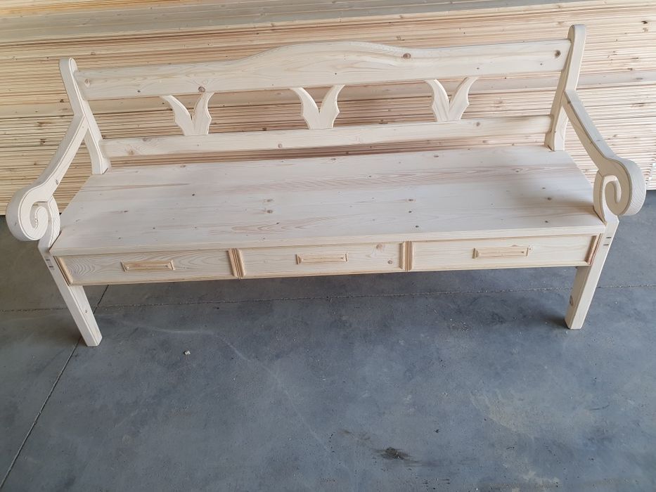 Wiejska ława rozsuwana szlaban