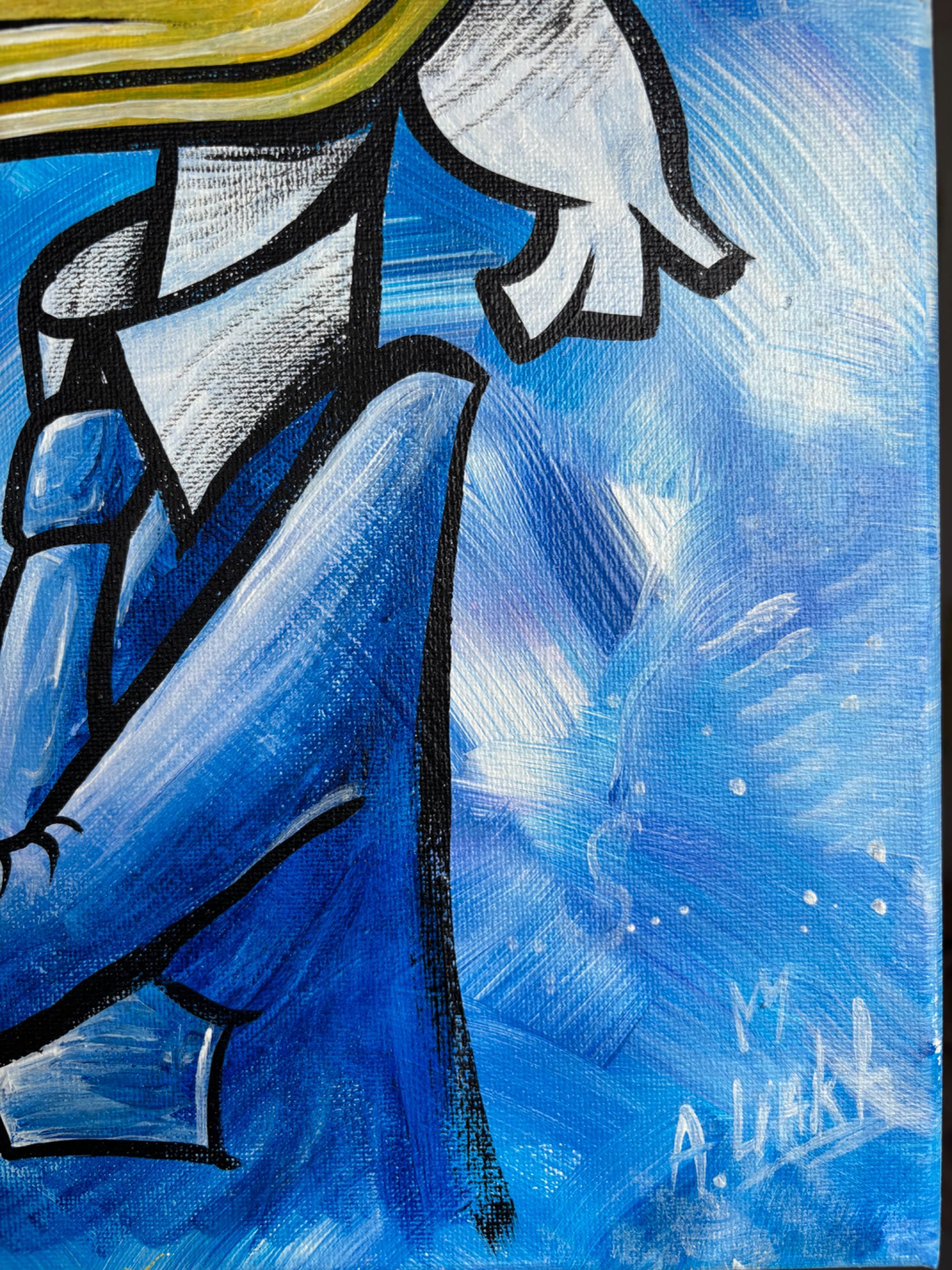Obraz pop-art – Donald Duck, ręcznie malowany, unikat