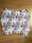 Bluzka bluzeczka z krótkim rękawkiem w kwiatki Vintage L/XL/XXL