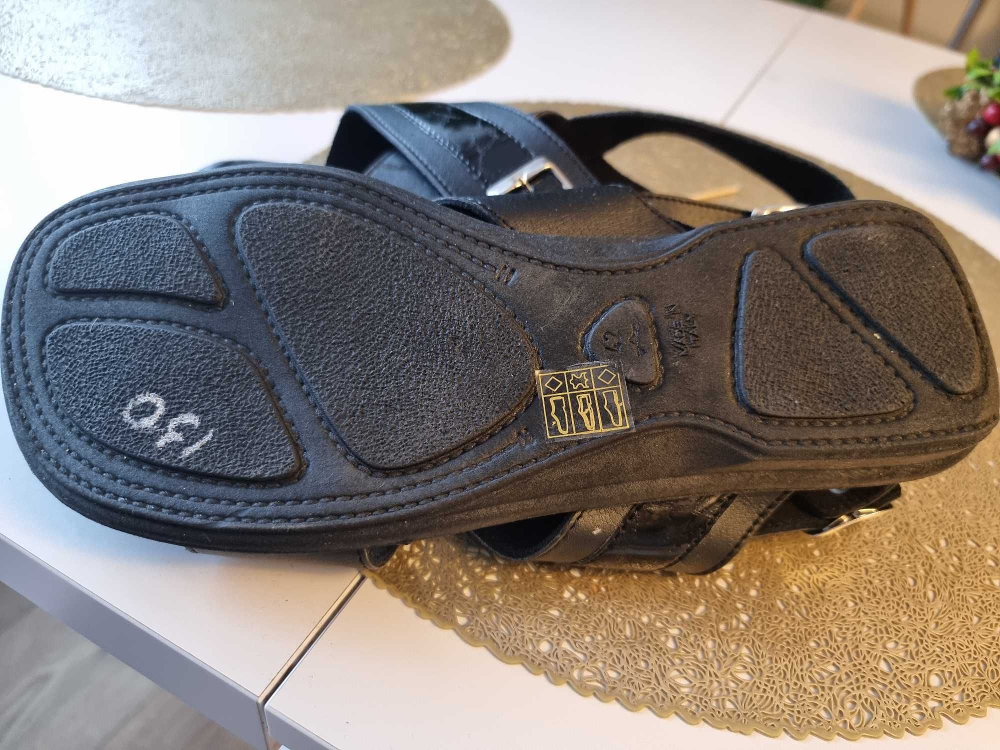 męskie sandały, czarne Daniel Trend, włoskie 42