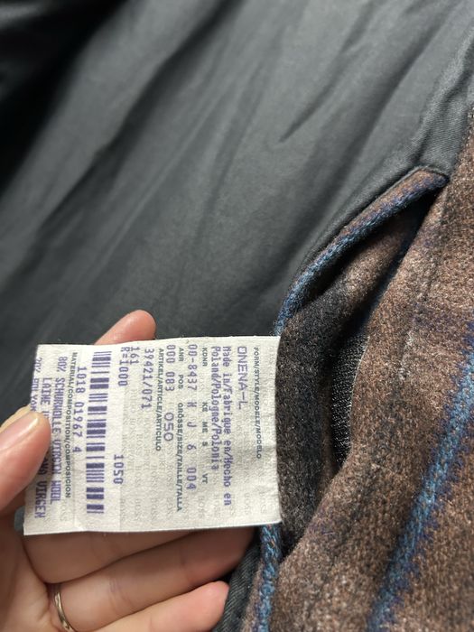 Пальто Hugo Boss 50 L чоловіче в клітинку
