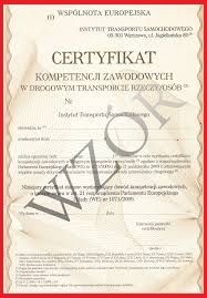 Certyfikat Kompetencji Zawodowych Rzeczy Osób Licencja transportowa