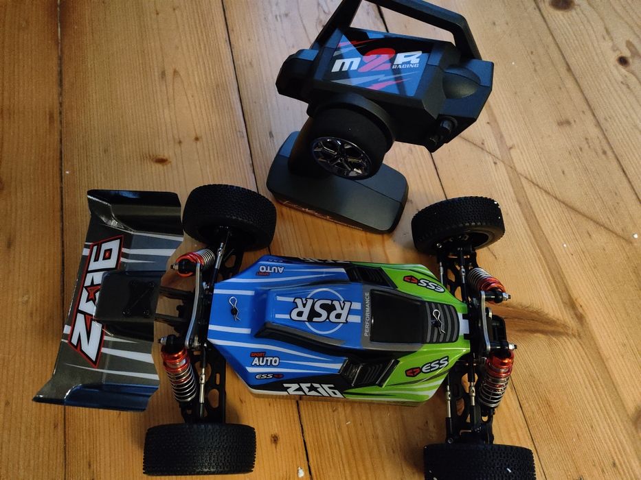 Wltoys 144001, 4x4, 60km/h kolor zielono - niebieski