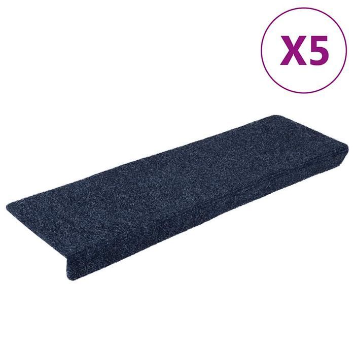 Vidaxl Nakładki Na Schody, 5 Szt., Igłowane, 65X21X4 Cm, Antracytowe