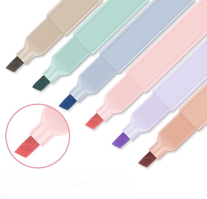 Zakreślacze pastelowe Colpart 6 kolorów – delikatne, nieprzebijające