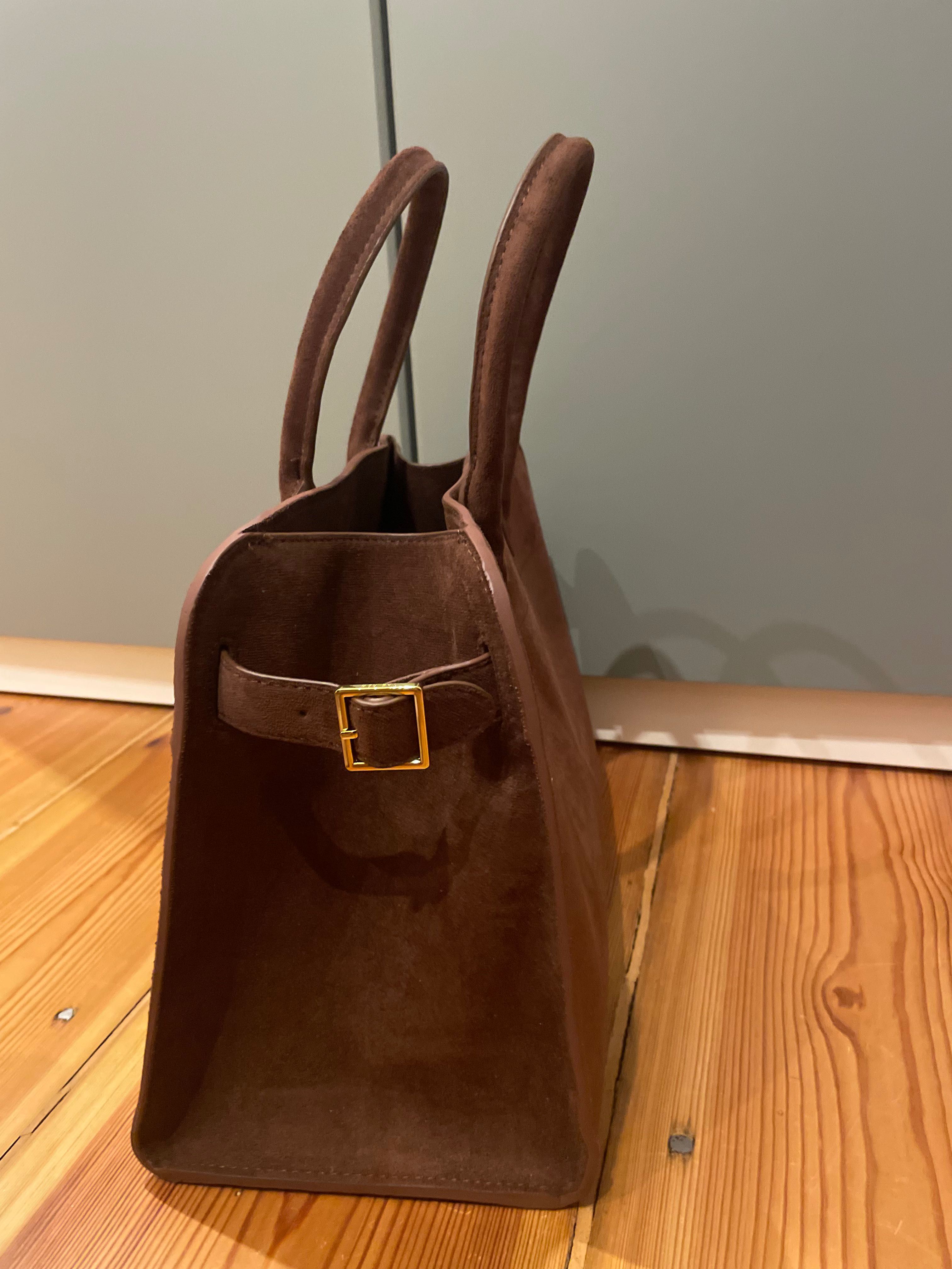 torba shopper kuferek the row brązowa