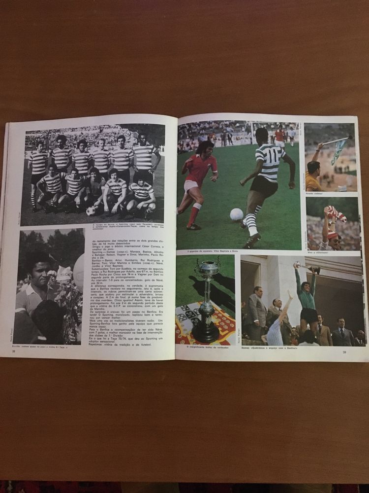 Livro de futebol do ano 1974