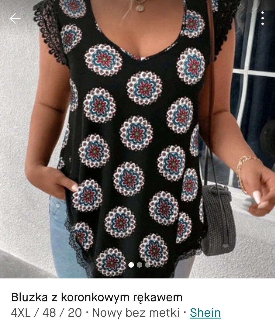 Bluzka z koronkowym rękawem