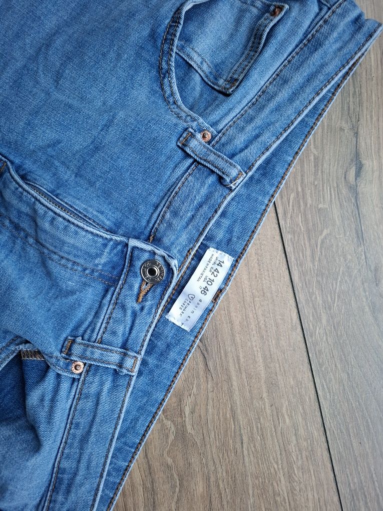 Primark jeansowe spodnie z szerokimi nogawkami wysoki stan r.42/44 xl