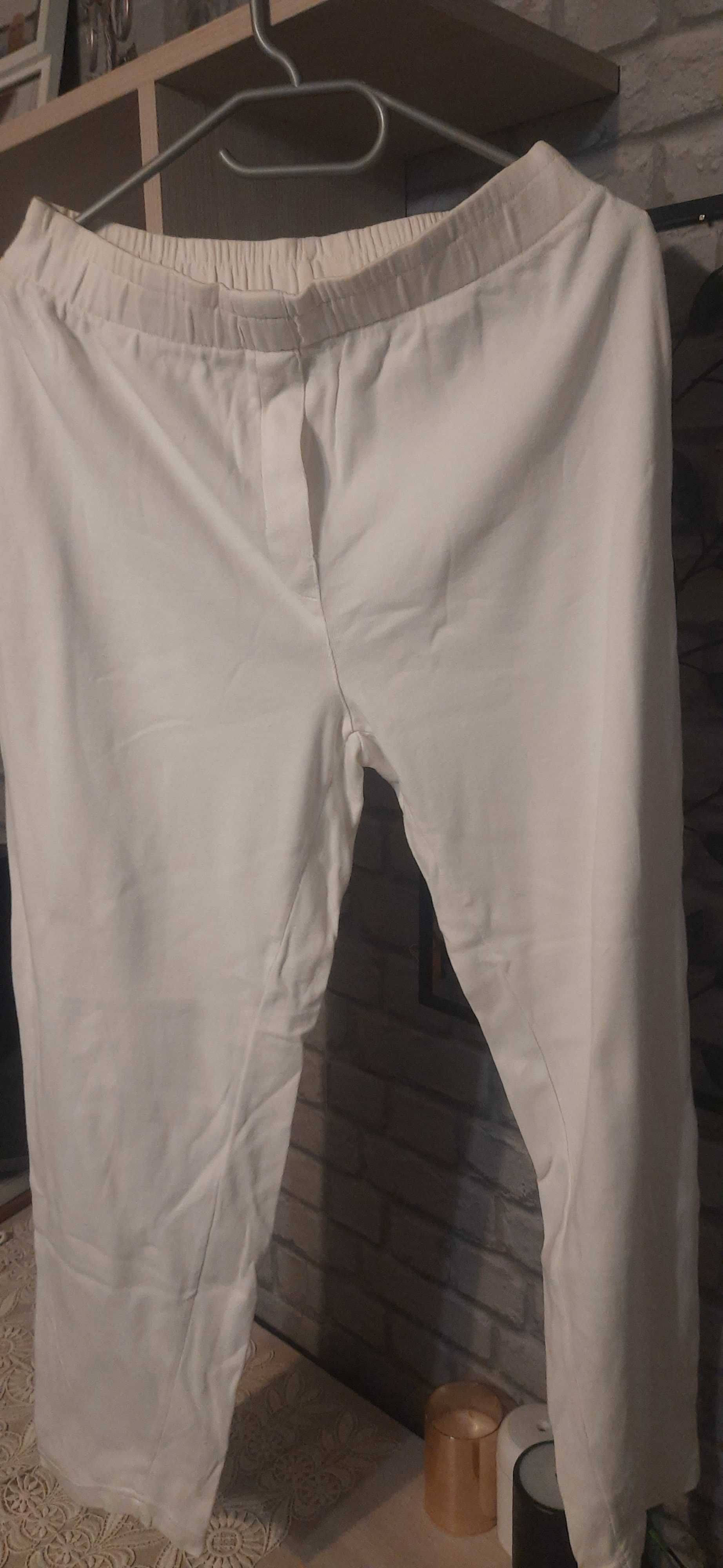 Biale spodnie 100% bawelny 44.