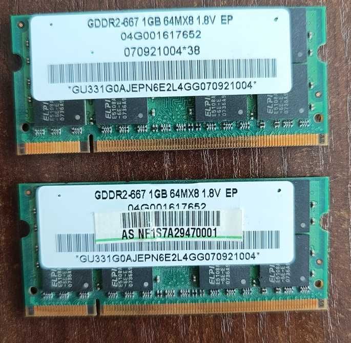 RAM GDDR2 1GB - 2szt.