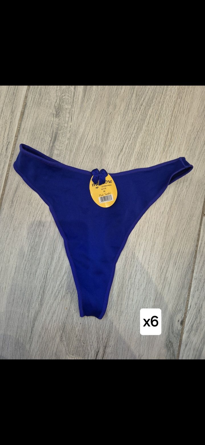 Stringi ze śliskiego materiału 6szt