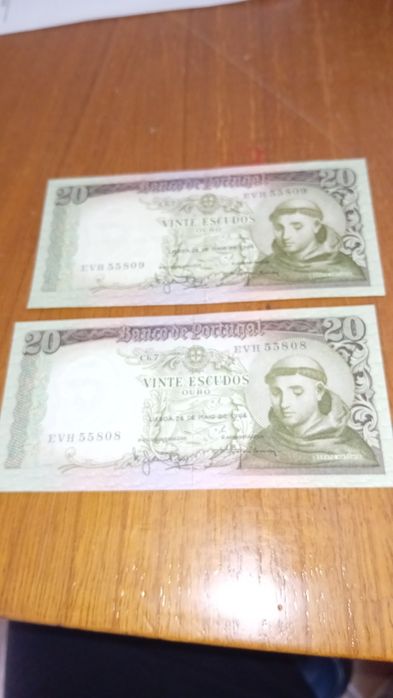 Notas 20$00 numeração seguida
