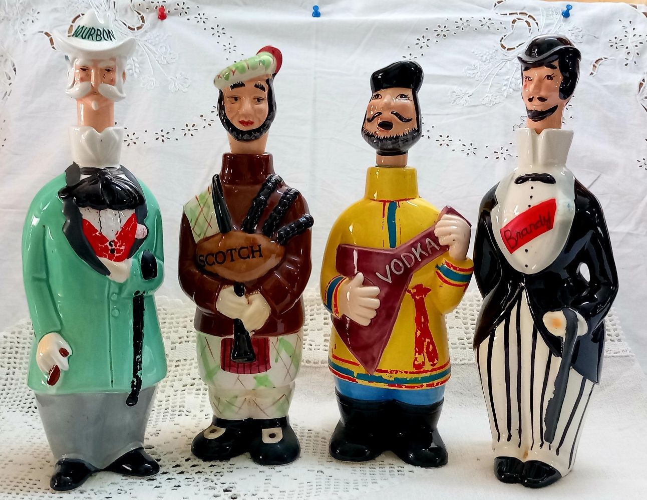 Garrafas de porcelana.